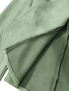 Trelyra Women's New Casual Autumn/Winter New Chinese Style Frog Button High Collar Long Sleeve Jacket, Daily Wear - Green - View 4