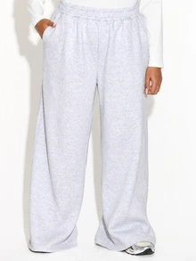 FASHION SZN ICE GREY WIDE LEG JOGGERS - Light Grey - View 6