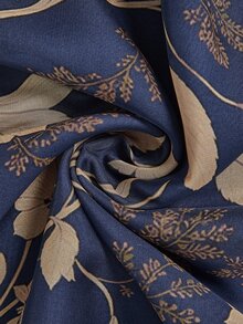 Medorina Gaun Panjang Wanita Elegan Bergaya Vintage Chic, Motif Bunga dan Ruffle, Bahan Chiffon Biru Tua, Potongan Ramping dengan Sabuk, Cocok untuk Kerja, Kantor, Pesta, dan Musim Gugur/Musim Dingin. - MultiWarna - View 5