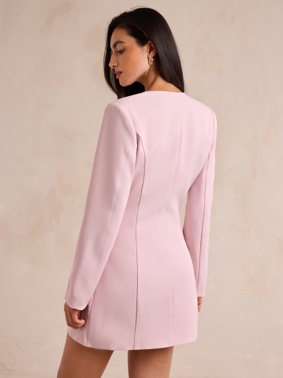 Enchnt Premium Pre-Fall Romantic Women's Elegant Pink Slimming Short Dress,Work Outfits,Formal Wear,Office Outfits,Festival Outfits,Birthday Dress
