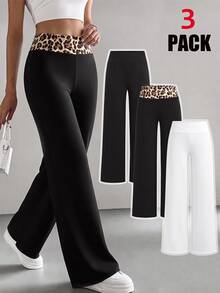 SHEIN Kids 3PCS Tween Girls Pants - Multicolor - View 2