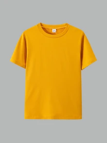 4pcs Striped, Color Block, Black, Yellow Casual Sports T-Shirt Combo Pack, Versatile For Teens, Spring/Summer - Multicolor - View 6
