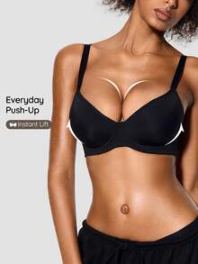 SHAPORA 3pcs Women's Simple Underwire Bralette - Multicolor - View 4