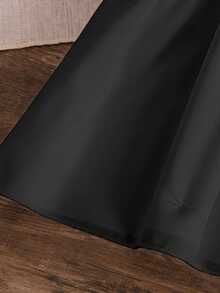 SHEIN Genkimix Kids Girls Cute Minimalist Casual Ruffle Sleeveless Blouse And Fashionable Beaded Denim Jeans 2 Pieces Set School Back To School Clothes Girls Fall Clothes - Black - View 5