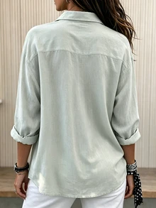 Breezaya Resyla 女款標準版數位印花熱銷刺繡襯衫 - 彩色 - 查看 2