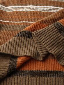 NEOREFINED Men's Casual Colorblock Striped Sweater, Autumn/Winter - Multicolor - View 7