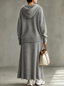 SHEIN Women Sweater Co-Ords - Grey - View 2
