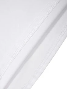 Manfinity Homme Men's Summer Casual Contrast Color Pocket T-Shirt And Cargo Shorts Set - White - View 3