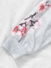 青少年女孩夾克套裝，灰色，夾克+長褲 2 件套，寬鬆版型，秋冬保暖，時尚百搭，休閒寬鬆，秋季，拉鍊 - 灰色 - 查看 7
