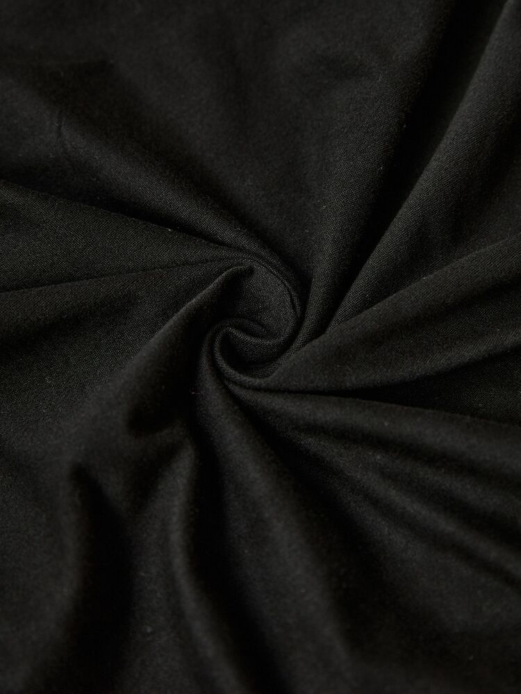 Freevana Camiseta térmica de manga larga con cuello redondo y cintura fruncida para mujer de talla grande, color negro - Multicolor - Añade 9