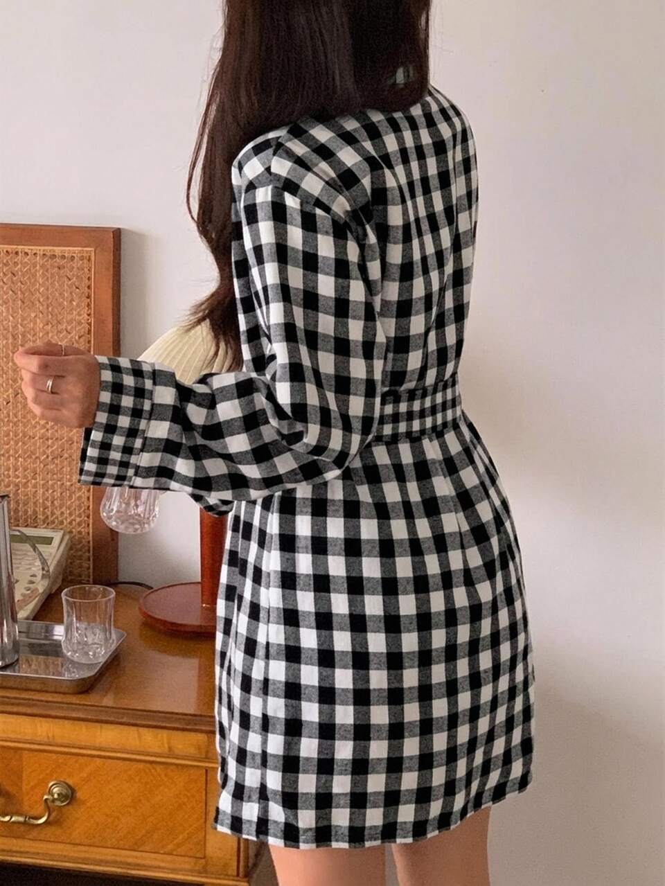 Women's Plaid Casual Daily Home Sleepwear Robe