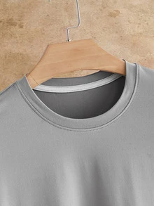 HIMLAND Men's Long Sleeve T-Shirt 2 Pack, Crewneck Tees, Solid Color Multipack, Fall Base Layer, Black And Grey Shirts Halloween Winter Party Autumn - Multicolor - View 3