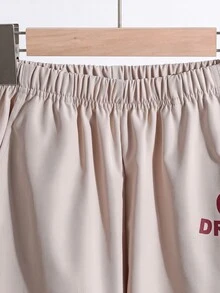 SHEIN 青少年男孩字母印花T恤與長褲2件套 - 彩色 - 查看 6