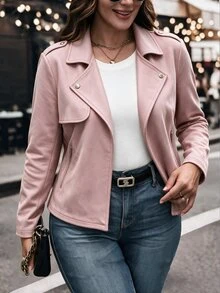 EMERY ROSE Plus Size Jackets Winter - Pink - View 1