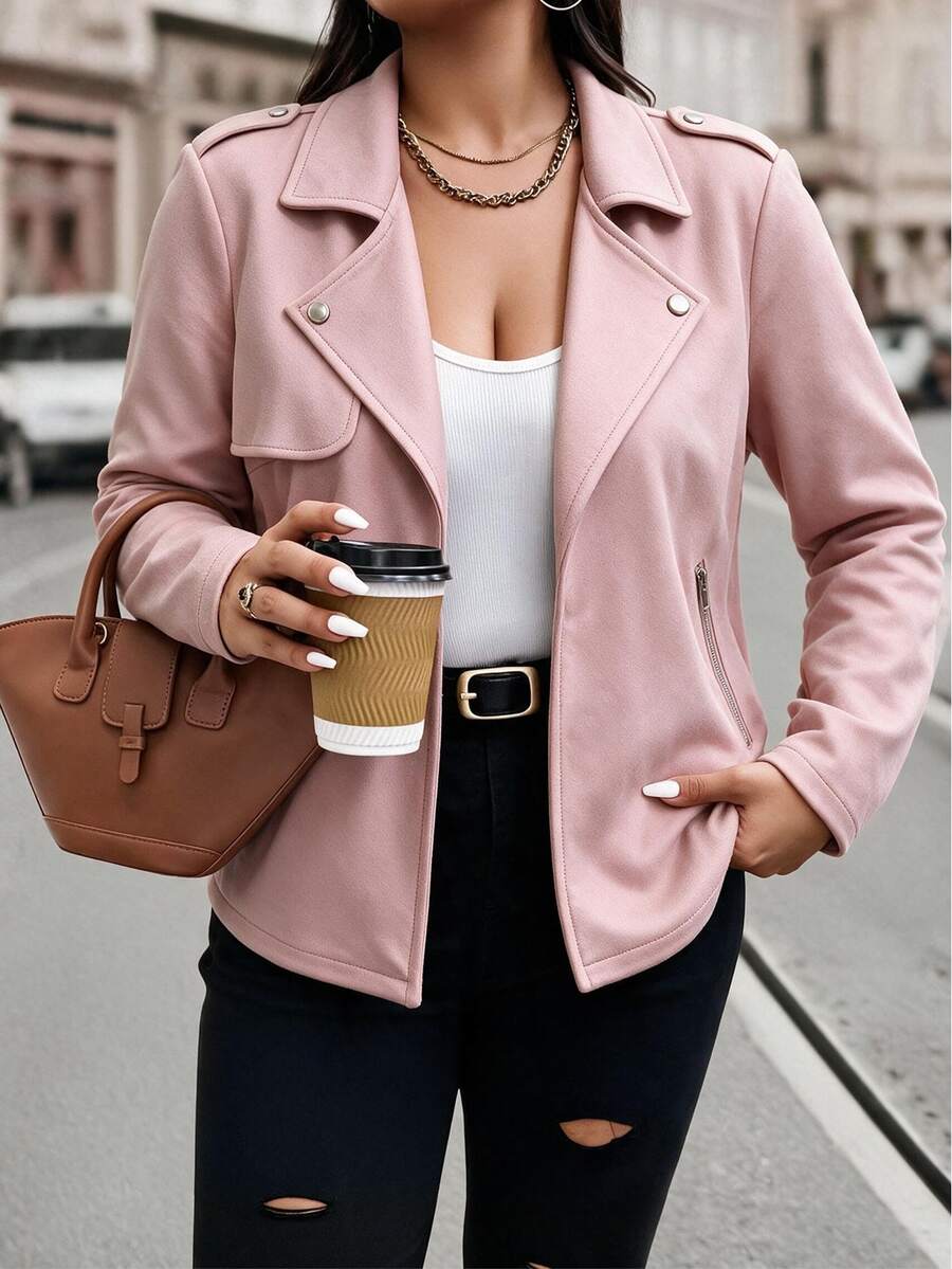 EMERY ROSE Chaquetas de invierno de talla grande - Rosa - Ver 1