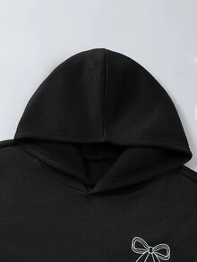 SHEIN 青少年女孩淺灰色側袖字母印花針織長袖衛衣 Y2K 風格灰色夾克，適合春秋季節，完美適用於日常通勤、外出、聚會、運動與休閒 - 彩色 - 查看 8