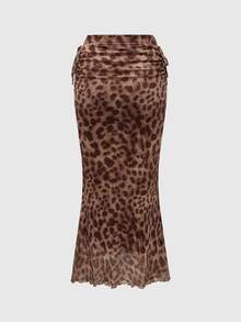 ROMWE J-Fashion Women's Leopard Print Bow Fashion Skirt - Multicolor - View 2
