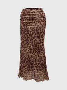 ROMWE J-Fashion Women's Leopard Print Bow Fashion Skirt - Multicolor - View 5