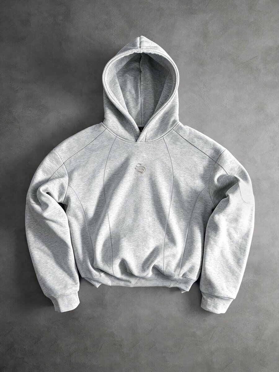 STYNVO Men's Solid Color Casual Everyday Hoodie - Grey - View 1