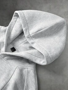 STYNVO Men's Solid Color Casual Everyday Hoodie - Grey - View 5