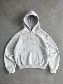 STYNVO Men's Solid Color Casual Everyday Hoodie - Grey - View 3