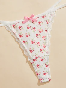 Bare Chapter 7pcs/Set Women's Lace Patchwork Thong Panties - Multicolor - View 5