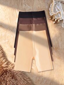 Bare Chapter Celana Pendek Kasual Wanita Motif Huruf untuk Pemakaian Sehari-hari, 4pcs/Pack - MultiWarna - View 2