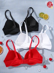DesireSculpt Women's Underwire Bra 3pcs/Set - Multicolor - View 4