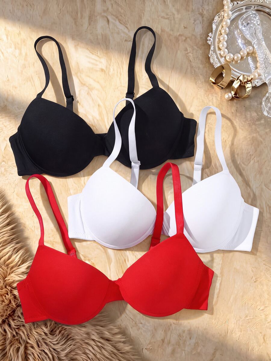 DesireSculpt Women's Underwire Bra 3pcs/Set - Multicolor - View 1
