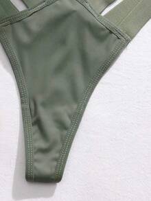 Bare Chapter 6pcs/Pack Women's Solid Color Hollow Out Design Thong Panties - Multicolor - View 7