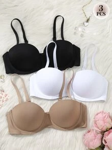 DesireSculpt Women's Underwire Bra 3pcs/Set - Multicolor - View 4