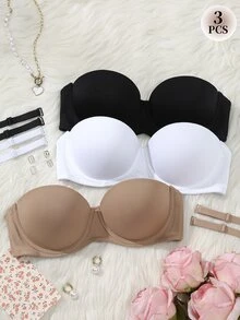 DesireSculpt Women's Underwire Bra 3pcs/Set - Multicolor - View 3