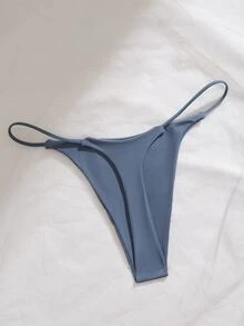 Bare Chapter 7pcs/Pack Women's Minimalist Solid Color Thong Panties - Multicolor - View 6