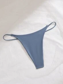 Bare Chapter 7pcs/Pack Women's Minimalist Solid Color Thong Panties - Multicolor - View 5