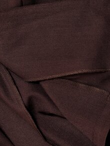 SHEIN MOD Plus Size Brown Metal Buckle Decor Suit Pants 2 Pieces Set, Elegant Commute Outfit, Old Money Style, Young Lady - Brown - View 10