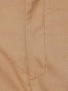 Pimkie Edition Women's Solid Color Pleated Casual Versatile Daily Wear Long Pants - Camel - View 6