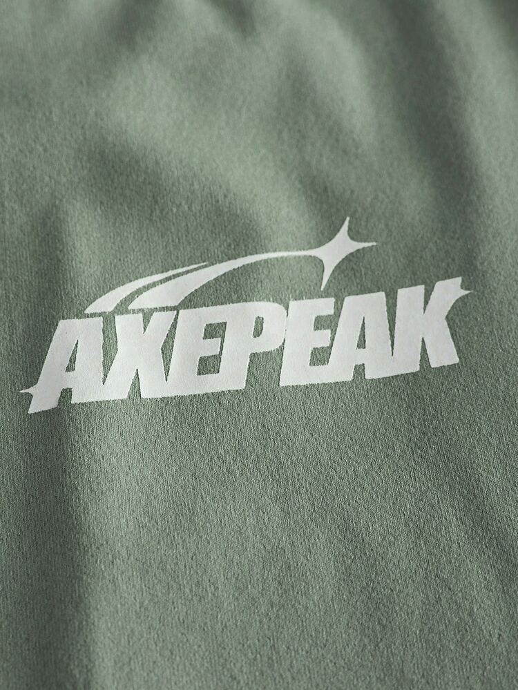 AXEPEAK Men's Long Sleeve Crew Neck Letter Print T-Shirt - Multicolor - View 6