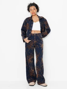 Pimkie Edition Women's All-Over Print Casual Versatile Daily Wear Denim Jeans With Pockets - Multicolor - View 6