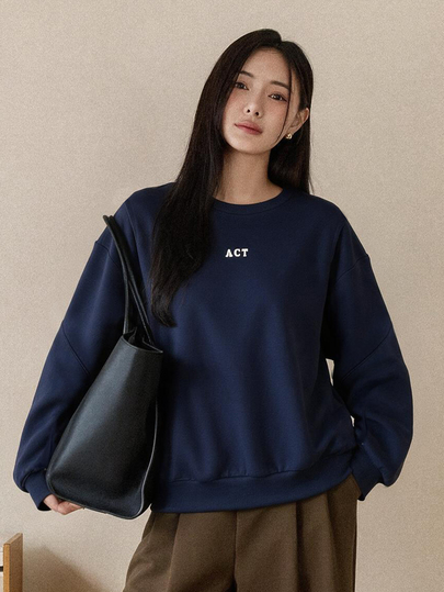 Dazy-Less Hanorac casual damă bleumarin, cu glugă, șnur, mânecă lungă, croială largă, culoare uni, buzunar în față, pentru toamnă/iarnă