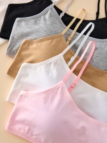 Teen Girl Solid Color Breathable Elastic Daily Casual Underwear Autumn Winter - Multicolor - View 8