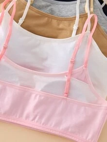 Teen Girl Solid Color Breathable Elastic Daily Casual Underwear Autumn Winter - Multicolor - View 6