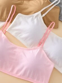 Teen Girl Solid Color Breathable Elastic Daily Casual Underwear Autumn Winter - Multicolor - View 5