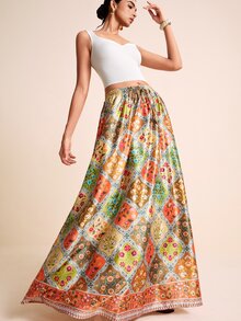 LOTSLUV 女款春夏季度假鏽紅色印花裙 - 彩色 - 查看 3