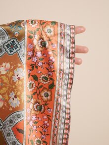 LOTSLUV 女款春夏季度假鏽紅色印花裙 - 彩色 - 查看 8