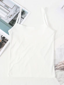 SHEIN 5pcs/Set Tween Girl Casual Cute Ballet Solid Color Comfortable Camisole Underwear Winter School Gymnastics All White - White - View 3
