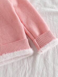 SHEIN Young Girl Young Girls Autumn Sweaters - Pink - View 8