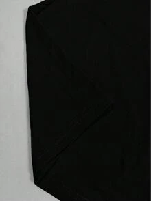 Neovey 男士圓領短袖T恤，時尚夏季度假海灘紫色與黑色街頭風 - 黑色 - 查看 4