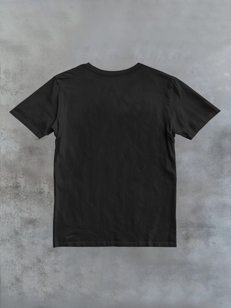 Neovey Funny "Shoo Kitty, I Don't Want You To See Daddy Roaring" Meme Wolf Graphic Printed Standard Fit T-Shirt For Men, 2000s Style - Black - View 2