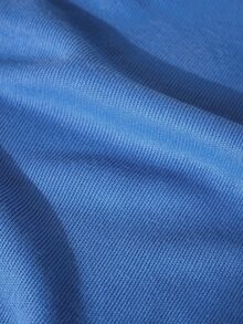 EURMUSE Casual Solid Color Batwing Sleeve Side Slit Sweater, Autumn/Winter Everyday Cornflower Blue - Blue - View 9