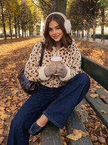 Comfortcana Women's Winter Hooded Faux Fur Coat - Beige - View 4
